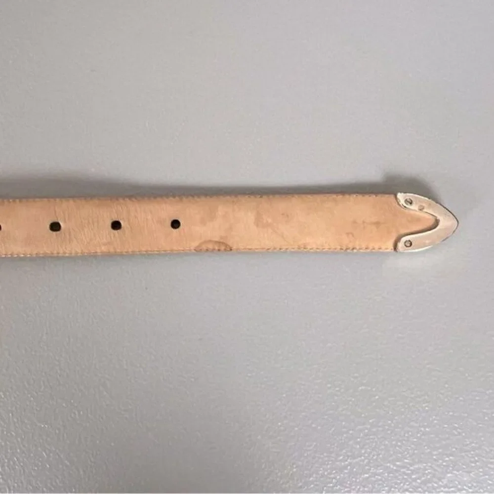 WCM NEW YORK WOMENS REPTILE BELT TAN SIZE 16